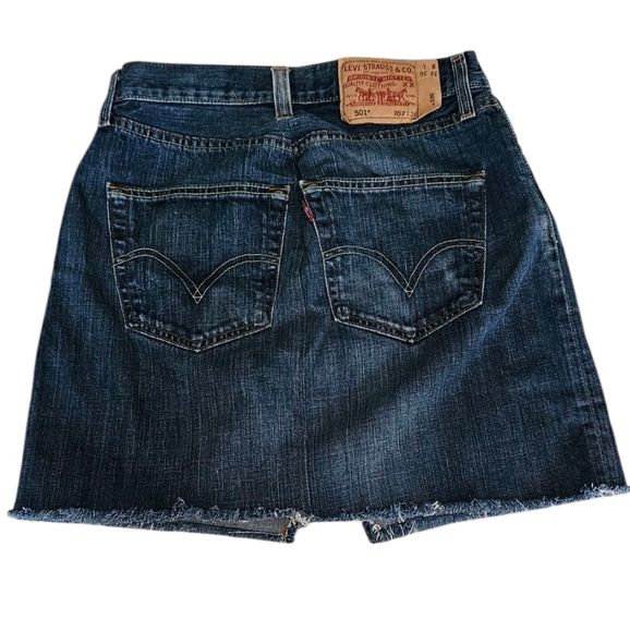 Vintage Levis 501 Upcycled Denim Jean Skirt. - Picture 2 of 4